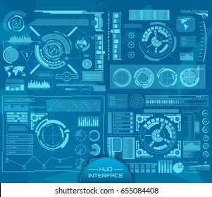 Infographics Vector Elements Set Hud Sci Stock Vector (Royalty Free ...