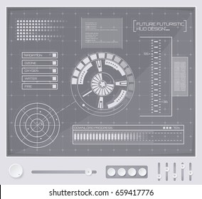 Abstract future, concept vector futuristic blue virtual graphic touch user interface HUD. For web, site, mobile applications isolated on background, techno, online design, business, gui, ui, kit, hud