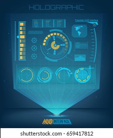 Abstract future, concept vector futuristic blue virtual graphic touch user interface HUD. For web, site, mobile applications isolated on background, techno, online design, business, gui, ui, kit, hud