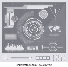 Abstract future, concept vector futuristic blue virtual graphic touch user interface HUD. For web, site, mobile applications isolated on background, techno, online design, business, gui, ui, kit, hud