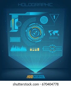 Abstract future, concept vector futuristic blue virtual graphic touch user interface HUD. For web, site, mobile applications isolated on background, techno, online design, business, gui, ui, kit.