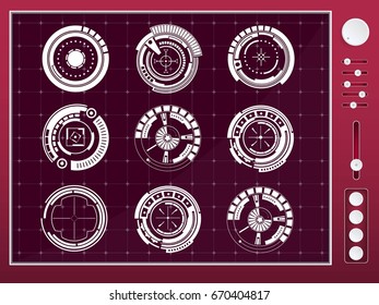 Abstract future, concept vector futuristic blue virtual graphic touch user interface HUD. For web, site, mobile applications isolated on background, techno, online design, business, gui, ui, kit.