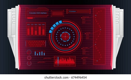 Abstract future, concept vector futuristic blue virtual graphic touch user interface HUD. For web, site, mobile applications isolated on background, techno, online design, business, gui, ui, kit.