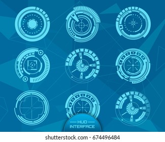 Abstract future, concept vector futuristic blue virtual graphic touch user interface HUD. For web, site, mobile applications isolated on background, techno, online design, business, gui, ui, kit.