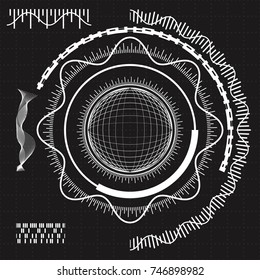 Abstract future, concept vector futuristic virtual graphic touch user interface HUD. Futuristic HUD background. dashboard spacecraft. The sight is fantastic