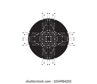 Abstract future digital science technology concept