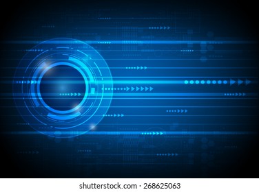 Abstract future digital science technology concept. Illustration vector futuristic of communication , electronic blue background