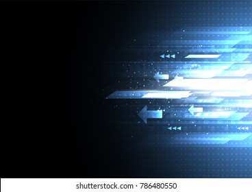 Abstract future digital speed technology concept, growth, science, energy, futuristic speed and motion blur light rays. Vector illustration