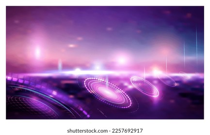 Abstract Future digital technology metaverse concept, Virtual space on a modern colorful background. Vector illustration eps10
