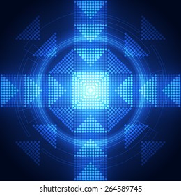abstract future download technology system background, vector illustration