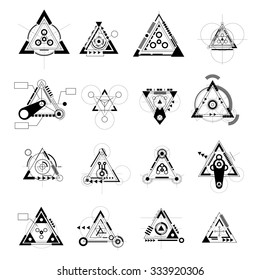 Abstract future icons,Vector