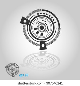 Abstract future icon,Vector