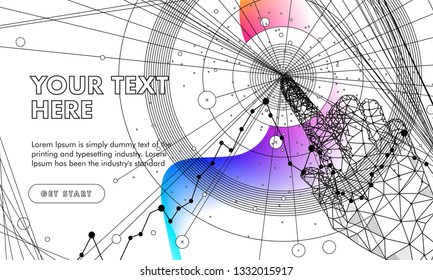 Abstract future realistics shape objects. Innovations blend systems and technologies in big data. development  technology automatically process. black and full color future style.