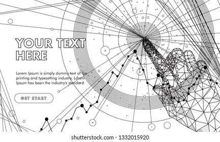 Abstract future realistics shape objects. Innovations blend systems and technologies in big data. development  technology automatically process. black and full color future style.