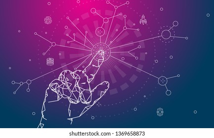 Abstract future realistics shape objects. Innovations blend systems and technologies in big data. development  technology automatically process. black and full color future style.