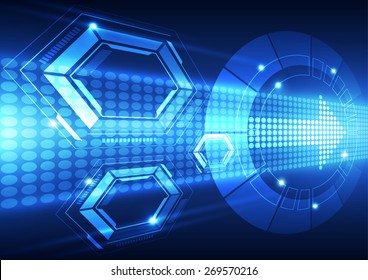 abstract future speed technology system background, vector illustration