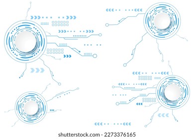 Abstract future technology background with different, elements.
