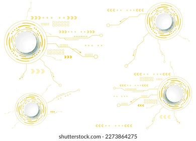 Abstract future technology background with different, elements.