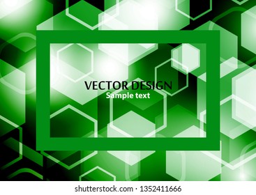 Abstract future technology business background with hexagon pattern, shine and place for your content. Vector illustration - Vector graphics