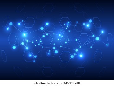 abstract future technology concept background, vector illustration