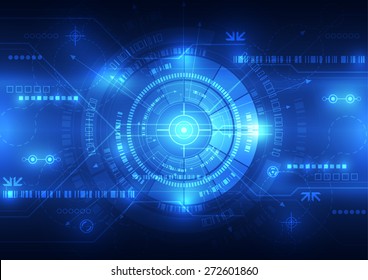 abstract future technology concept background, vector illustration