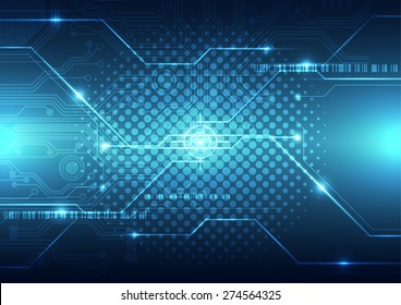 abstract future technology concept background, vector illustration