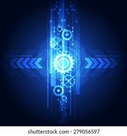 abstract future technology concept background, vector illustration
