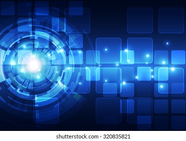 abstract future technology concept background, vector illustration