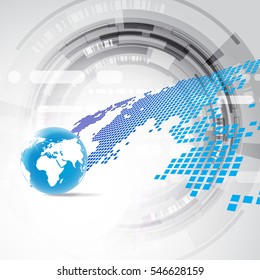 Abstract future technology concept background, vector illustration