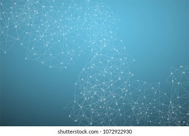 Abstract future technology connection concept background.