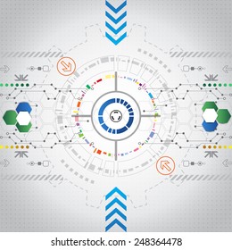 Abstract future technology design background, vector illustration
