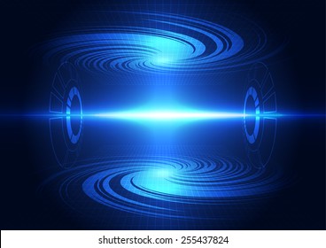 abstract future technology power system background, vector illustration