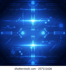 Abstract future technology system background, vector illustration