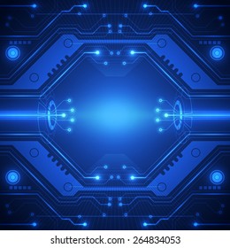 Abstract future technology system background, vector illustration