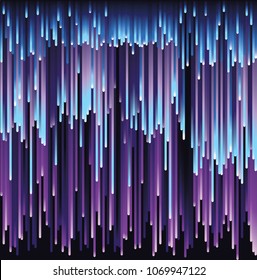Abstract futurisitc glitch vector background in blue and purple hues