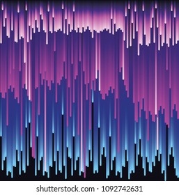 Abstract futurisitc glitch vector background in blue, pink and purple hues