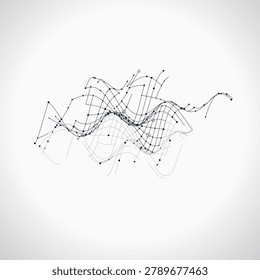 Abstract futuristic 3D wave terrain rendered as a clean geometric network background