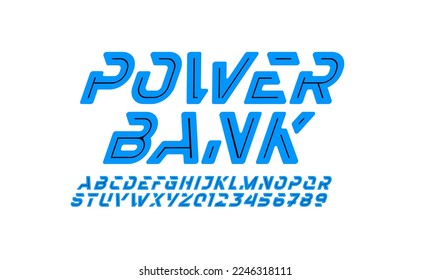 Abstract futuristic alphabet font, italic digital space typography, vector illustration 10EPS