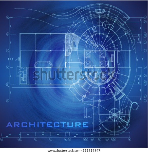 Abstract\
futuristic architectural design. Vector\
clip-art