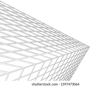 abstract futuristic architecture 3d design 