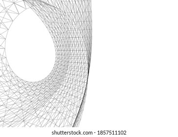 abstract futuristic architecture 3d illustration