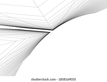 abstract futuristic architecture 3d illustration