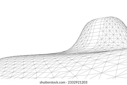 abstract futuristic architecture 3d illustration