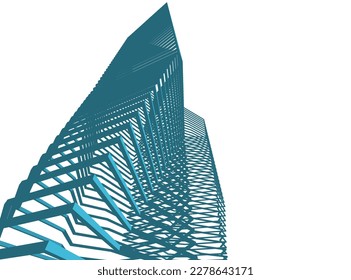 abstract futuristic architecture 3d rendering