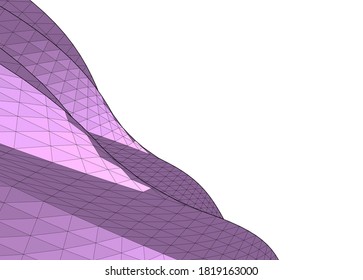 abstrakte futuristische Architektur 3D-Struktur