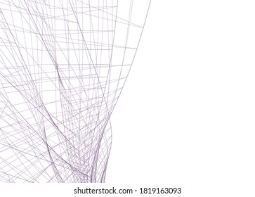 abstract futuristic architecture 3d structure