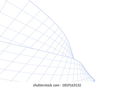 abstract futuristic architecture 3d structure