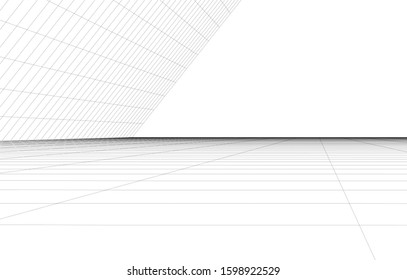 abstract futuristic architecture design  3d illustration