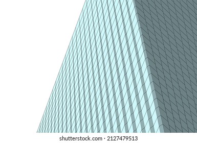 abstrakte futuristische Architektur 
Vektorgrafik 3D