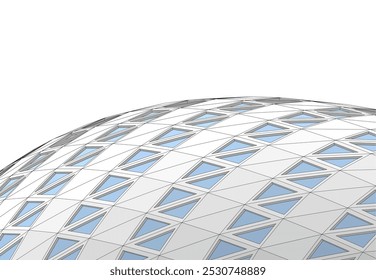 Abstract futuristic architecture vector 3d illustration